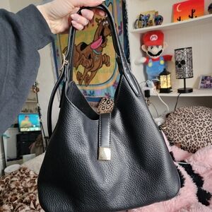 Elegant Black Leather Handbag